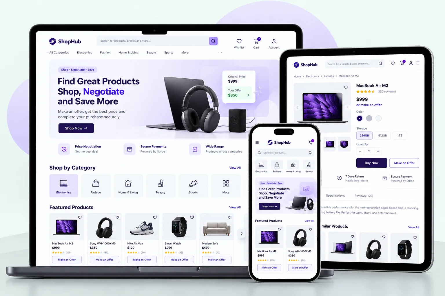 A Smarter E-Commerce Experience with Price Negotiation and Stripe Payments